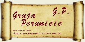 Gruja Peruničić vizit kartica
